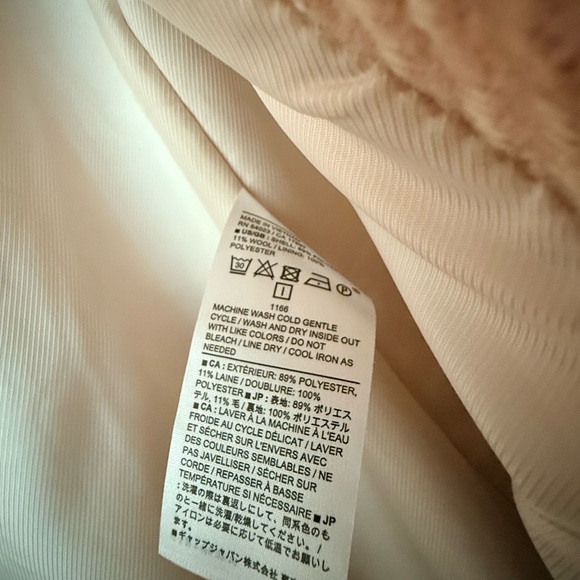 Banana Republic Factory Beige Double-Breasted Coat NWT - Picture 6 of 6